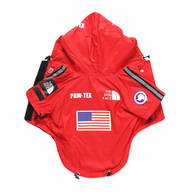 Dog Raincoat Windbreaker Hoodie for Small & Big Dogs