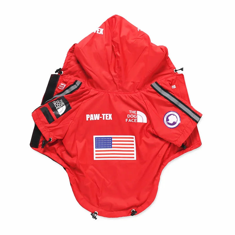 Dog Raincoat Windbreaker Hoodie for Small & Big Dogs
