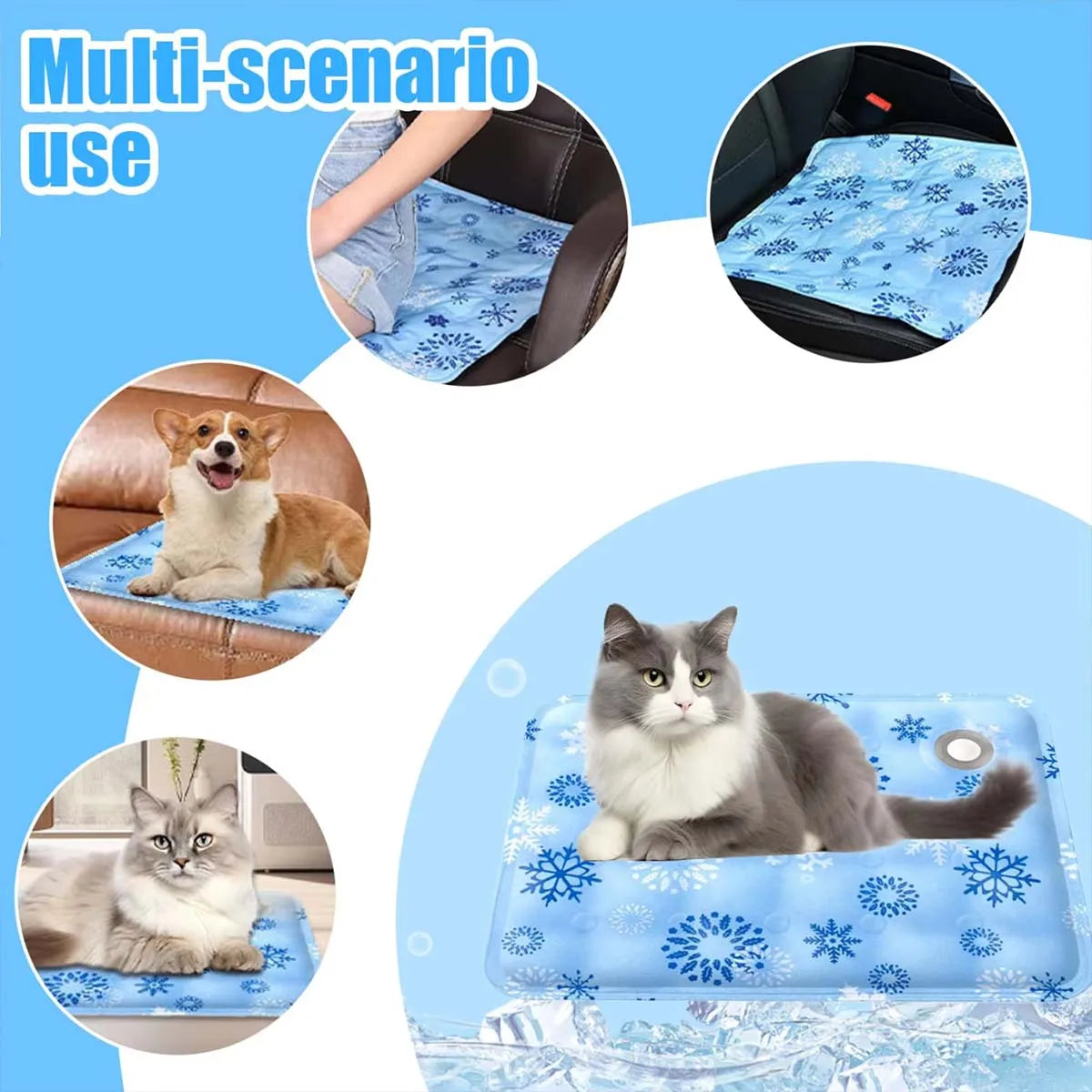 Pet Cooling Mat – Water-Activated Cool Pad for Dogs & Cats