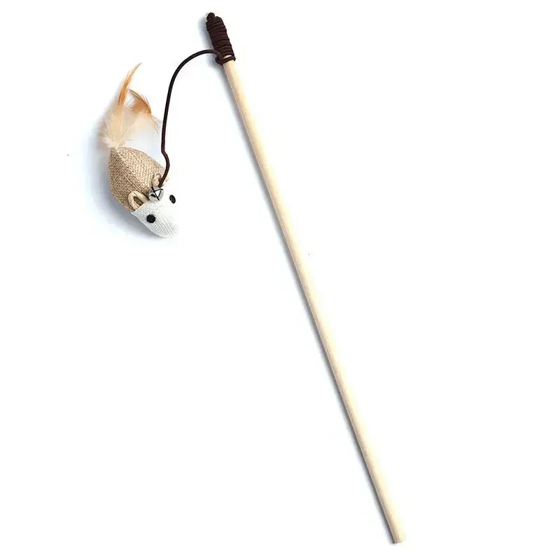 Colorful Feather Cat Teaser Wand