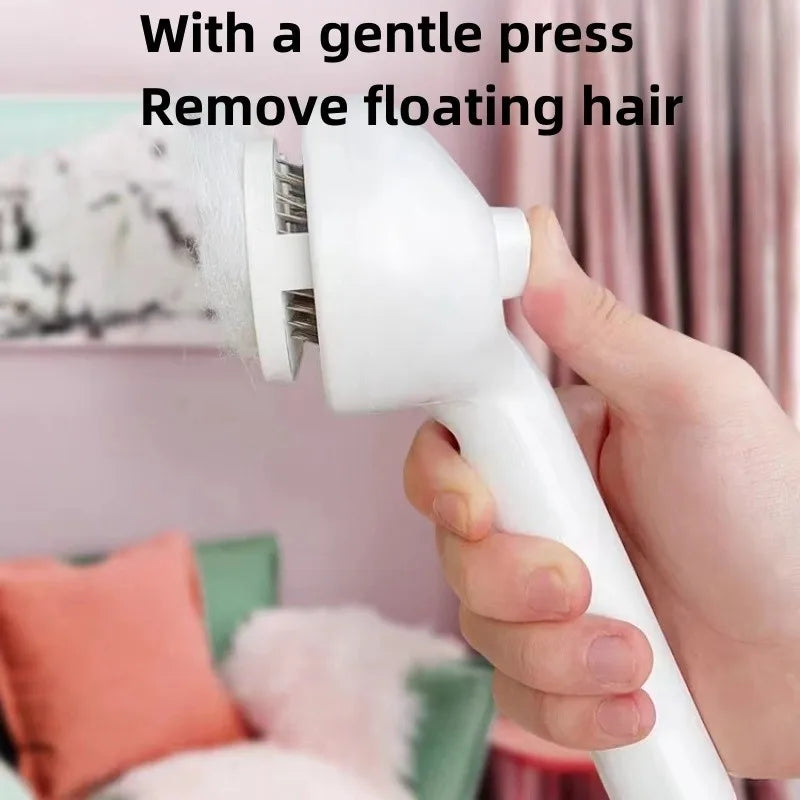 Pet Spray Hair Comb with Dematting & Cleaning Brush