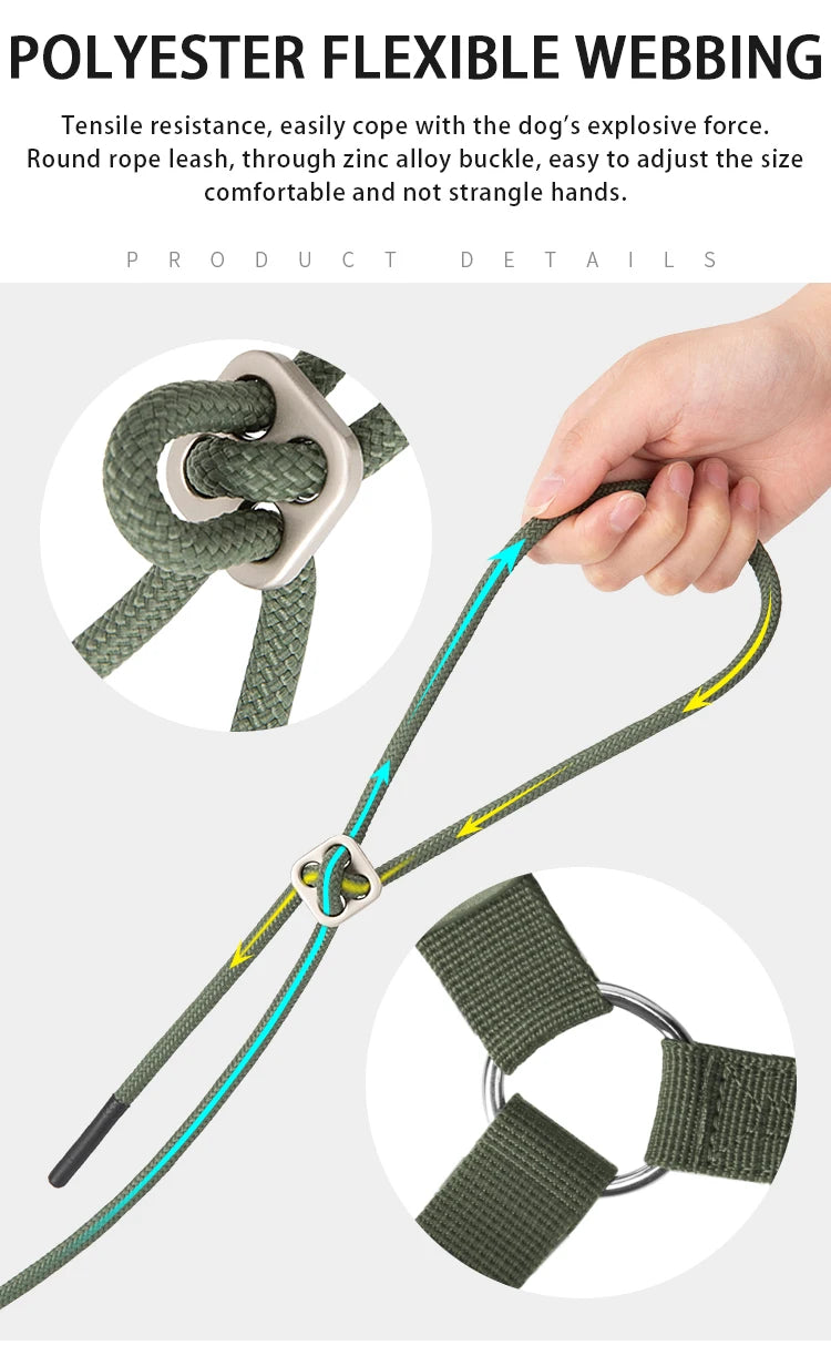 Adjustable Reflective Dog Harness & Leash Set – For Small to Medium Pets