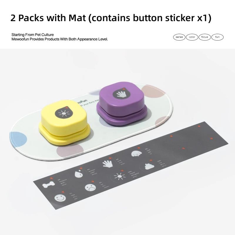 Mewoofun Voice Recording Button Dog Communication & Training Set