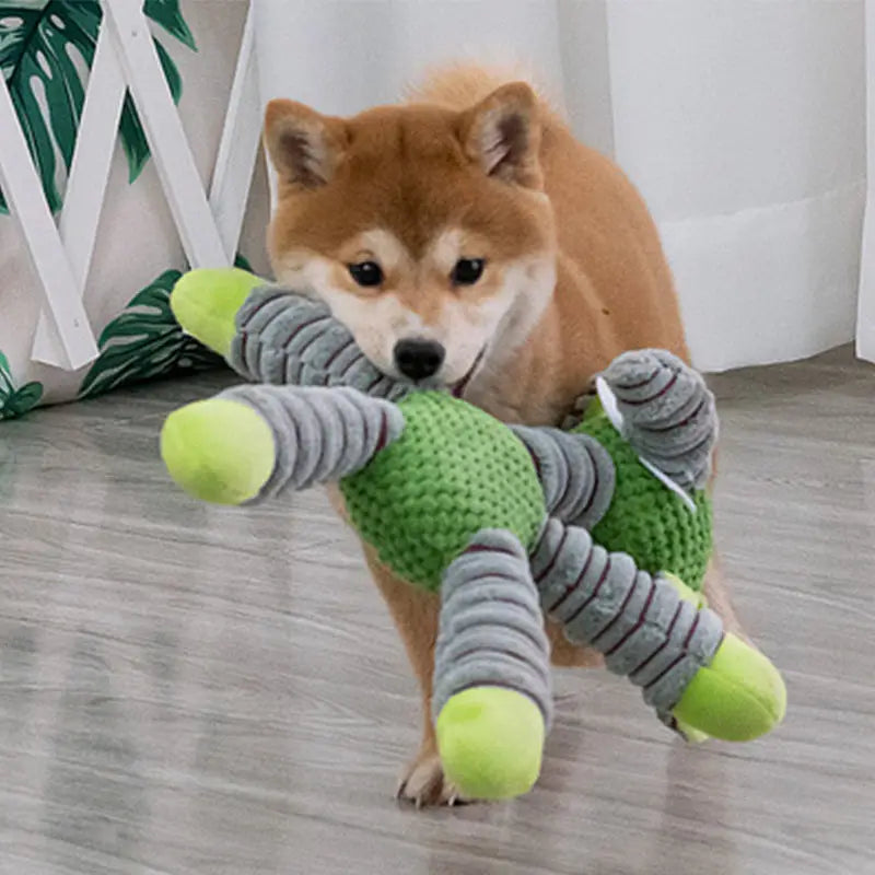 Plush Squeaky Chew Toy – Durable Animal Shape for Large Dogs