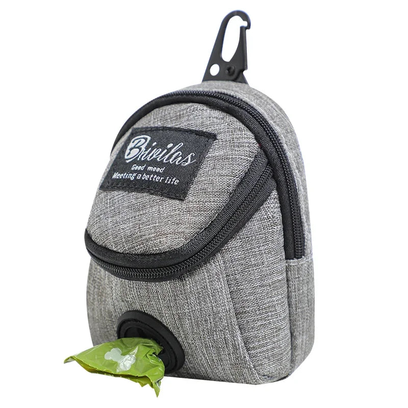 Portable Dog Training Treat Pouch with Poop Bag Dispenser
