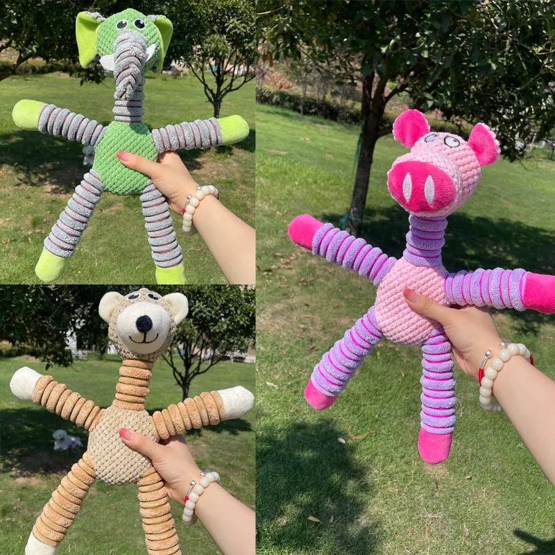 Plush Squeaky Chew Toy – Durable Animal Shape for Large Dogs