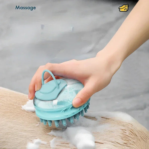 Silicone Dog Bath & Massage Shampoo Brush