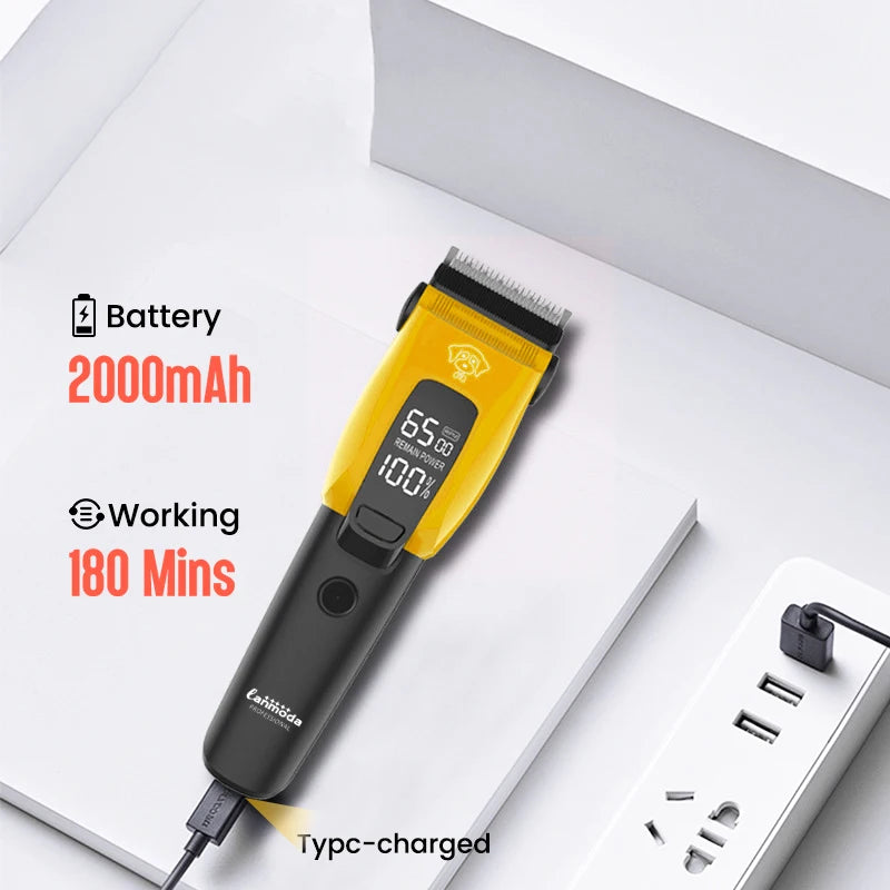 Professional Type-C Rechargeable Pet Hair Trimmer – For Dogs & Cat
