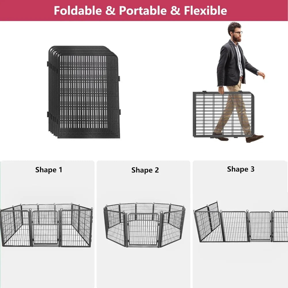 40" Outdoor/Indoor Dog Playpen with Door