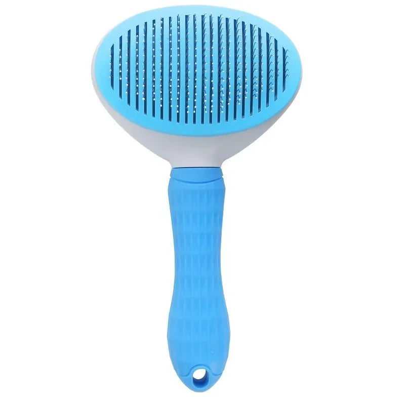 Stainless Steel Pet Hair Removal Brush & Comb – Automatic Grooming Tool