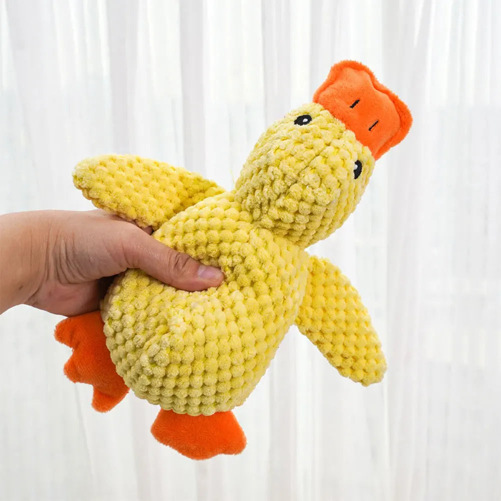 Dog Calming Duck Plush Toy with Quack Sound