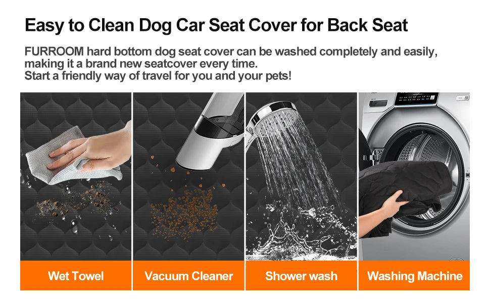 Waterproof Foldable Dog Car Seat – Hammock & Back Seat Protector