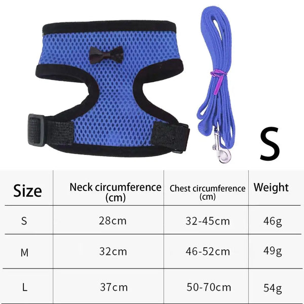 Adjustable Chicken Harness Vest with 3.6ft Training Rope