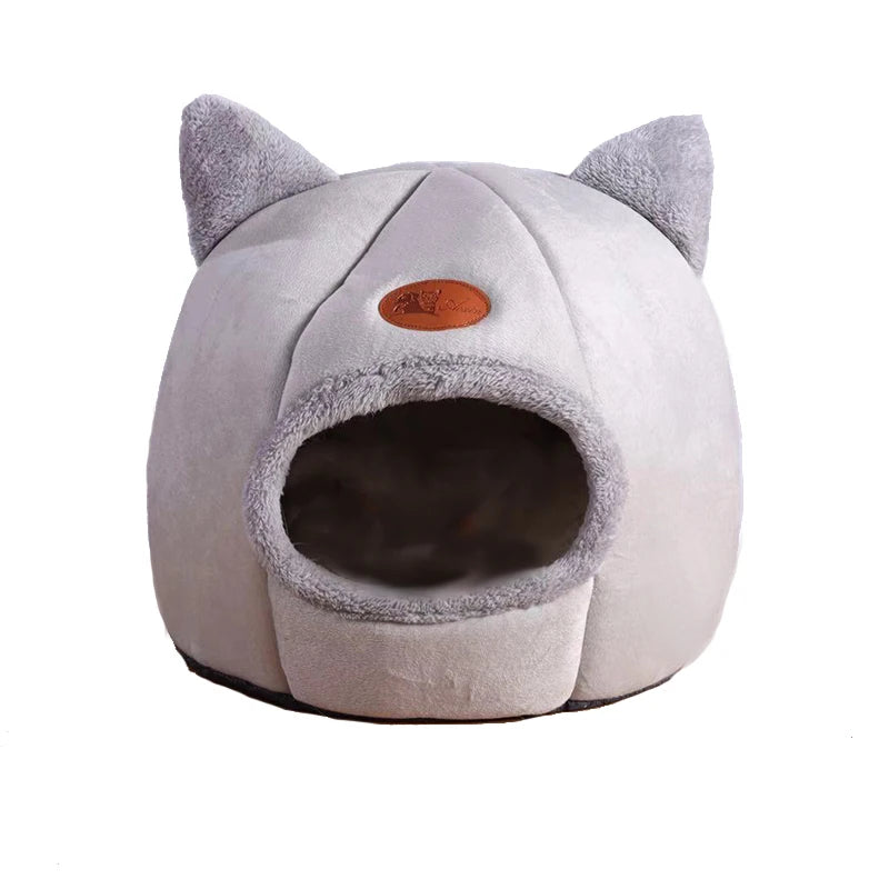 Cozy Winter Deep Sleep Cat & Small Dog Bed