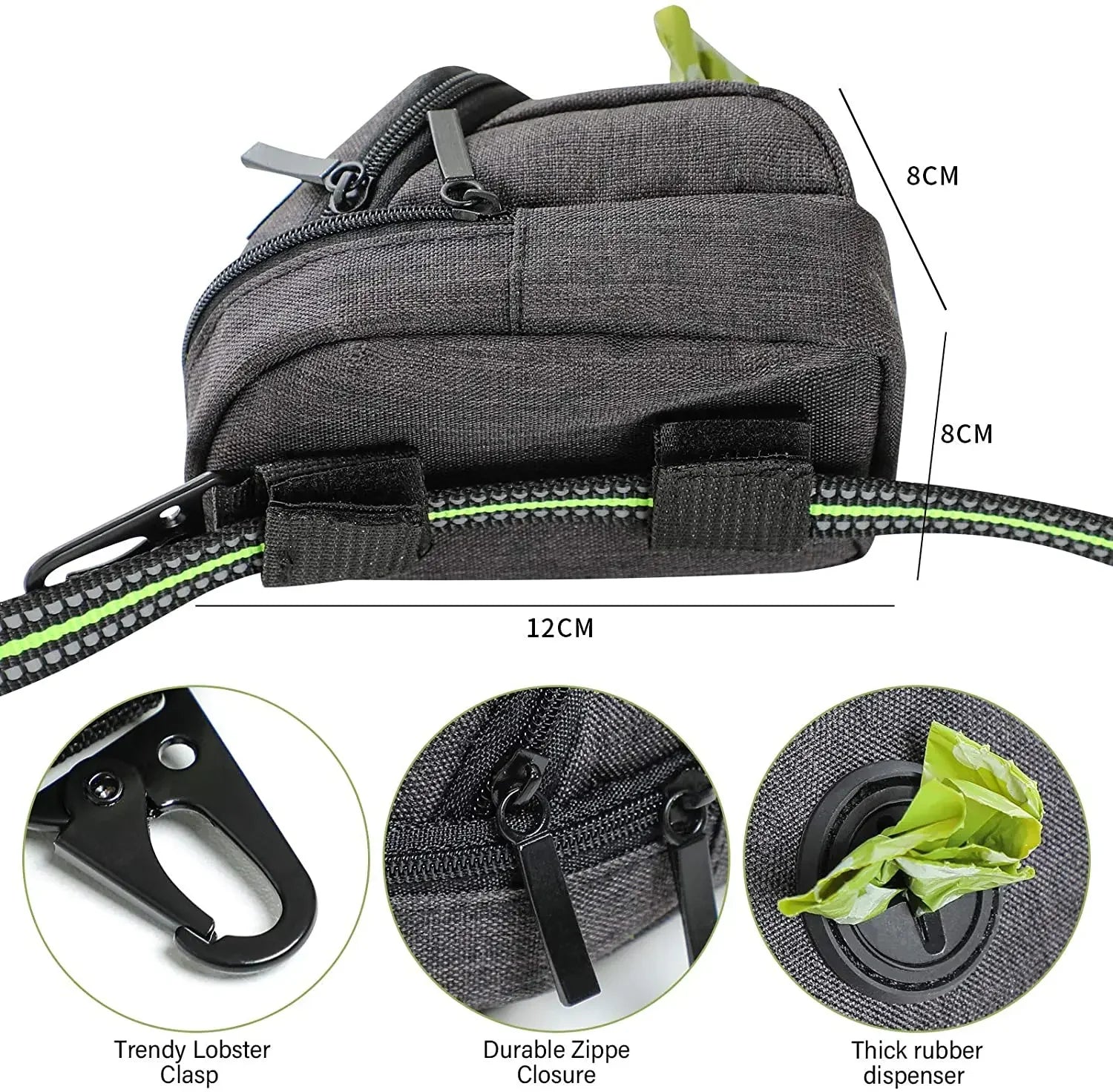 Portable Dog Training Treat Pouch with Poop Bag Dispenser