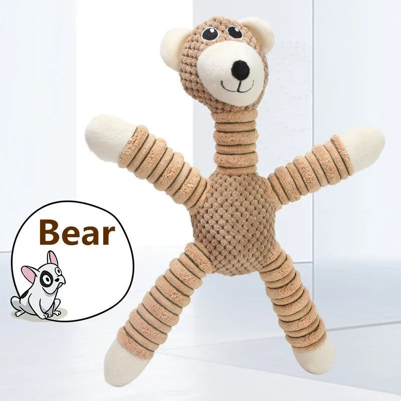 Plush Squeaky Chew Toy – Durable Animal Shape for Large Dogs