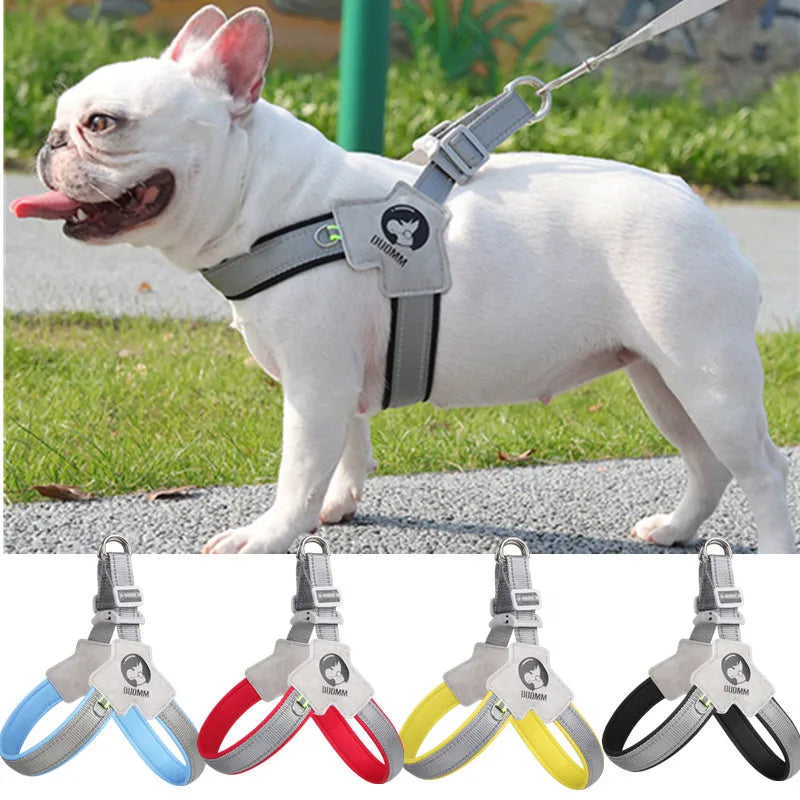 Adjustable Reflective Mesh Dog Harness – For Small & Large Dogs and Cats