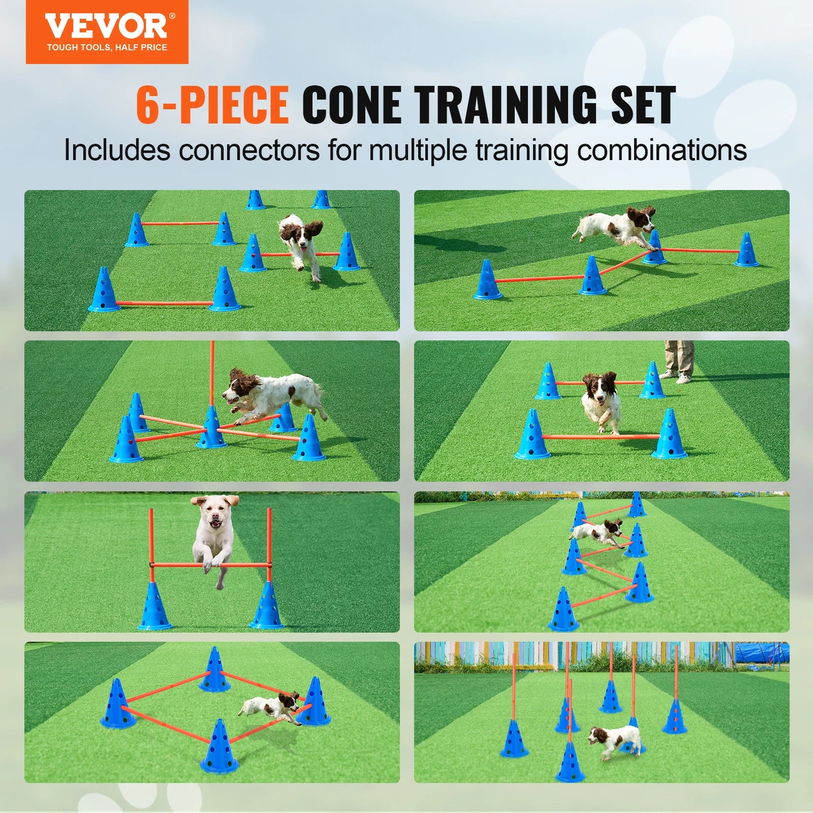 VEVOR Adjustable Dog Agility Hurdle Set