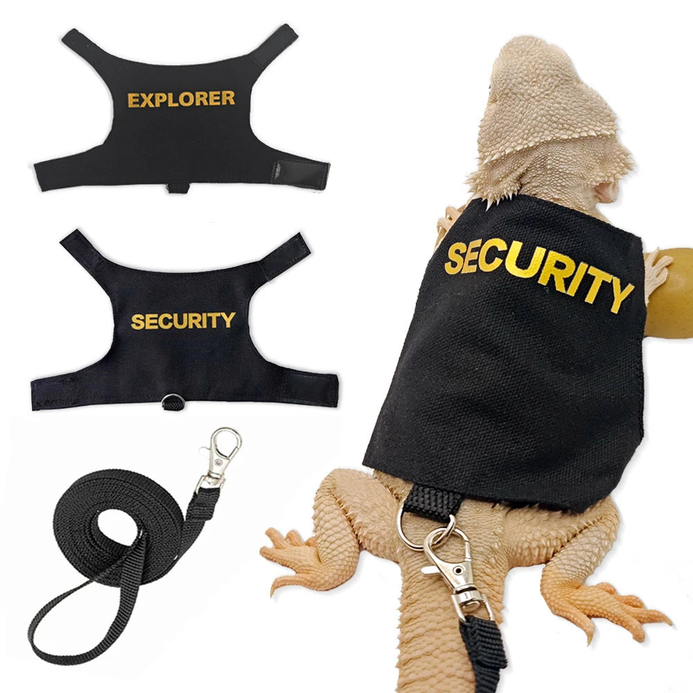 Reptile Harness with Dragon Wings – Soft Padded Leash Vest for Small Pets
