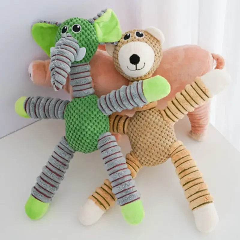 Plush Squeaky Chew Toy – Durable Animal Shape for Large Dogs