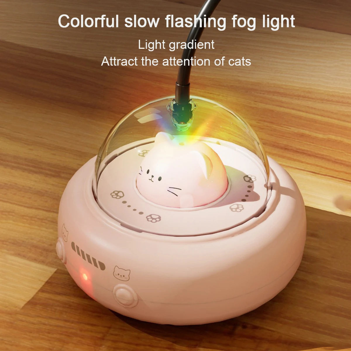 Intelligent Cat Toy Red Dot Laser with RainIntelligent Red Dot Laser Cat Toy with Rainbow Light & USB Chargingow Light Obstacle Avoidance USB Charging Automatic Standby Bionic Cat Teaser