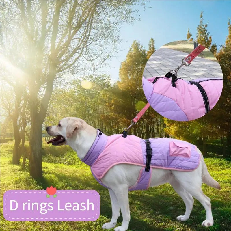 Small Dog Winter Snow Jacket with Traction