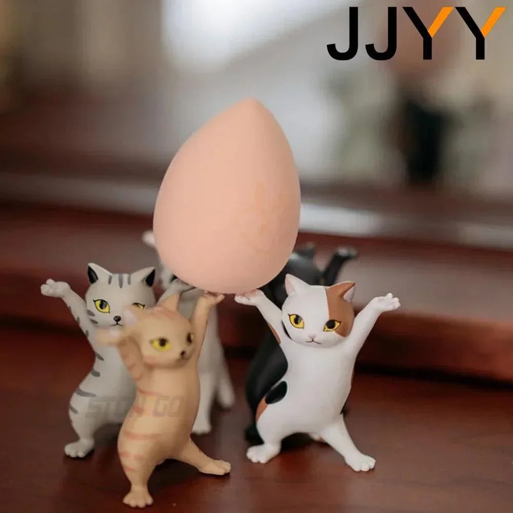JJYY Cat Statue Pencil Holder Desktop Ornament