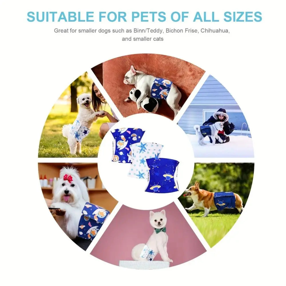Reusable Dog Diapers – Washable Belly Bands with Leakproof Lining