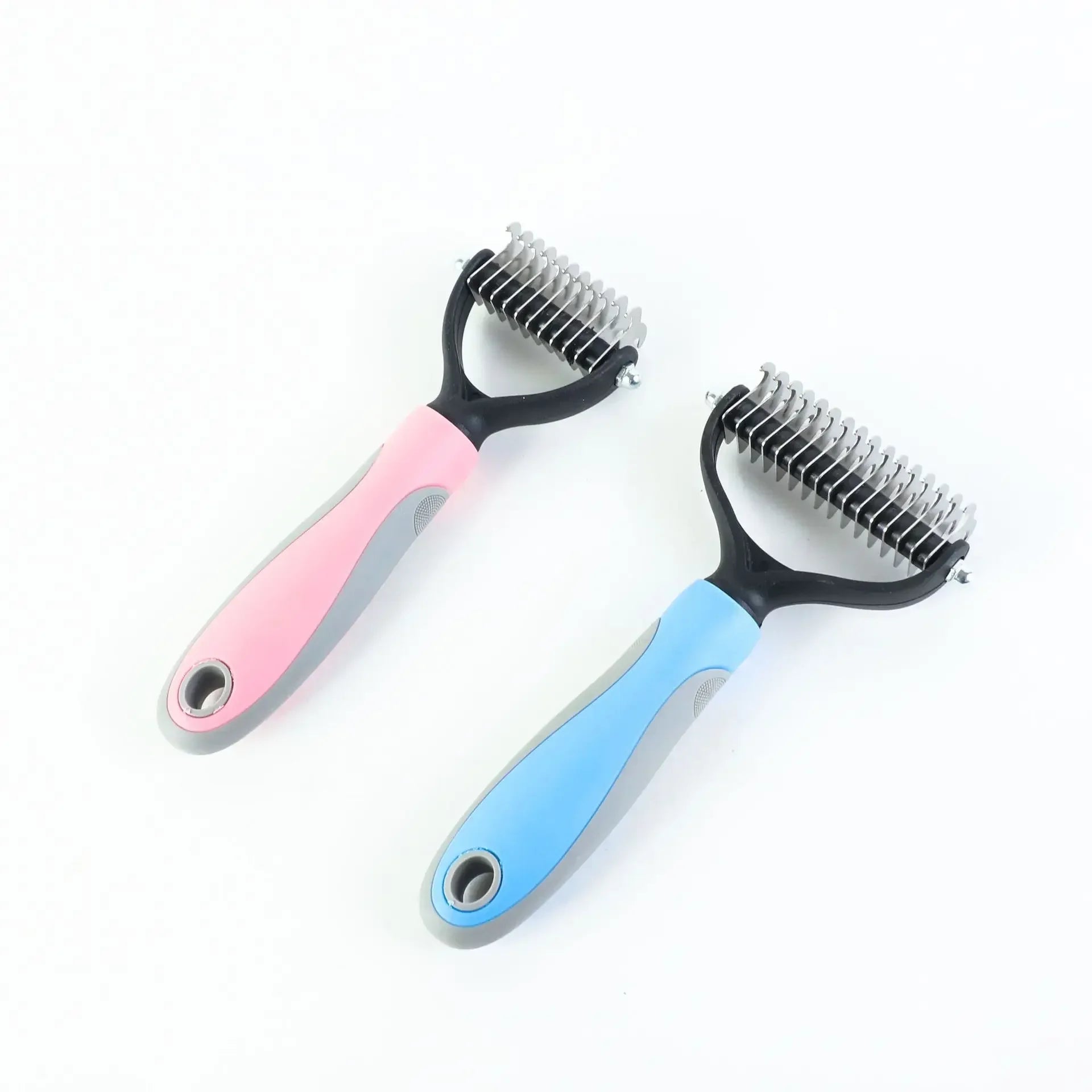 Double-Sided Pet Fur Knot Cutter & Shedding Tool