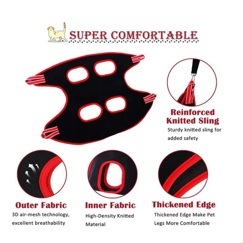 Pet Grooming Restraint Bag – Anti-Scratch Nail Cutting & Bath Hammock