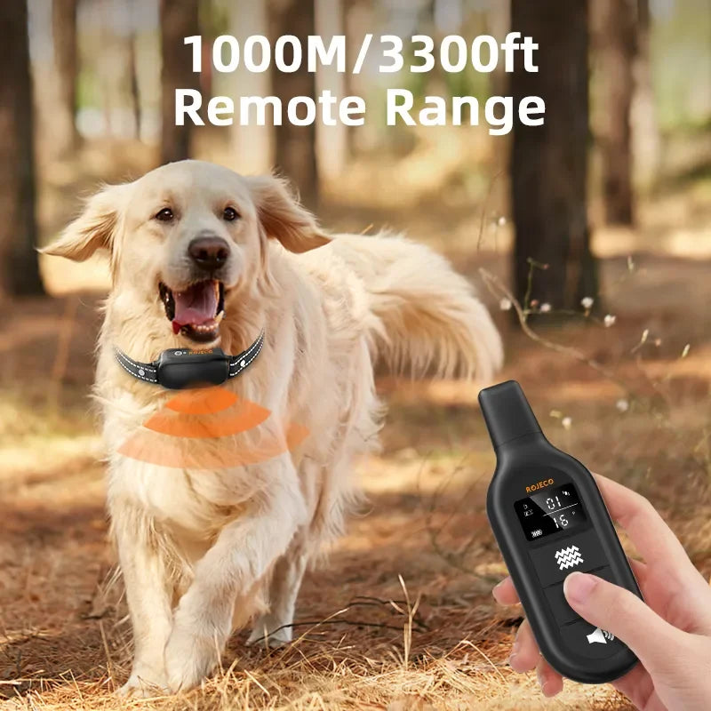 ROJECO Rechargeable Waterproof Dog Training Collar