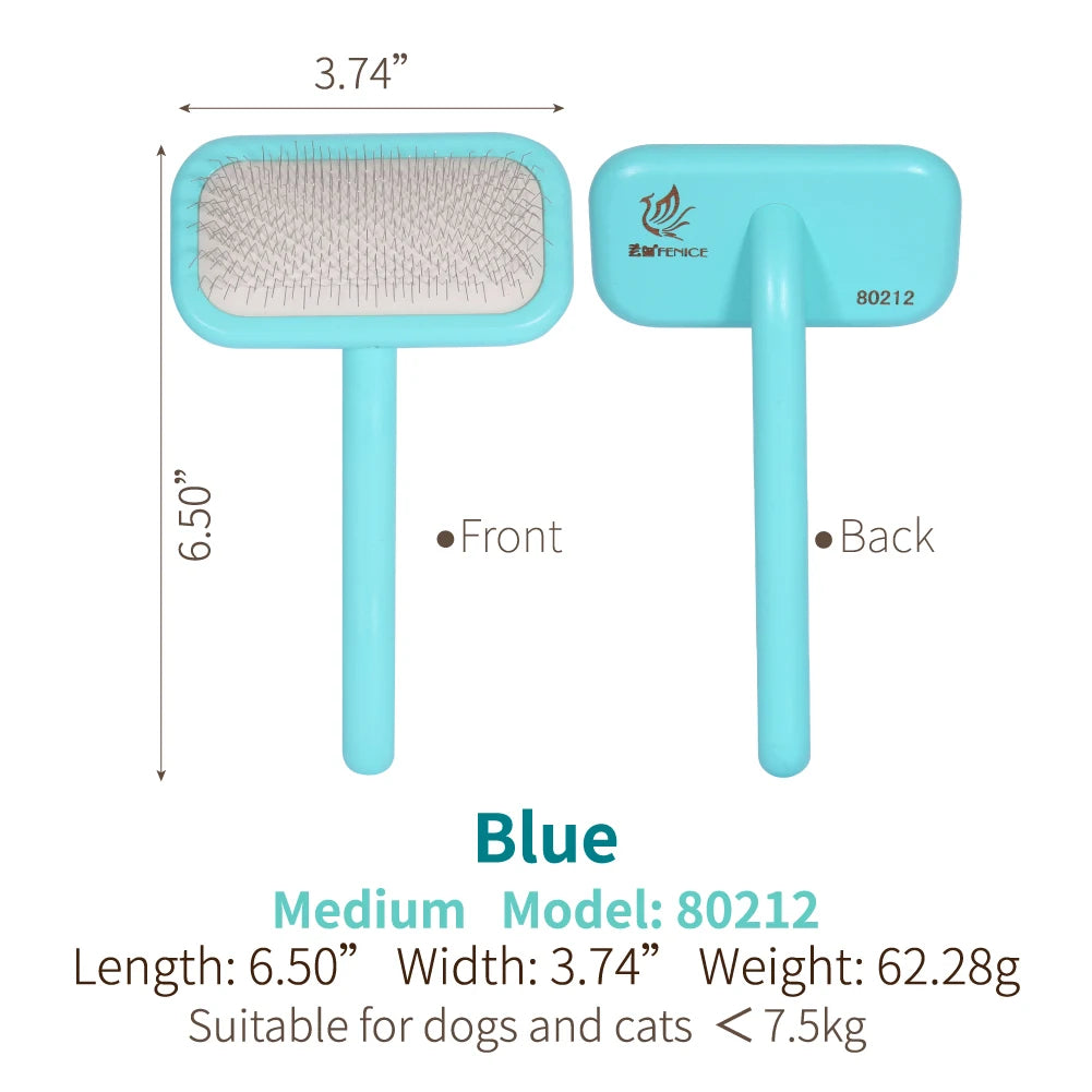 Fenice Wooden Handle Pet Grooming Comb – Needle Brush for Dogs & Cats