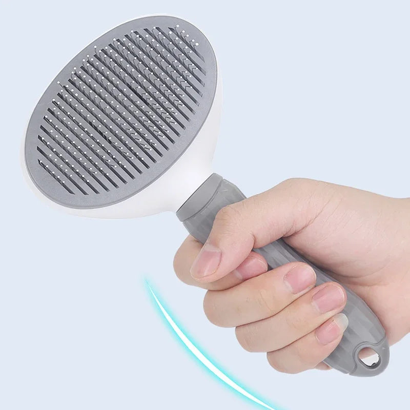 Stainless Steel Pet Hair Removal Brush & Comb – Automatic Grooming Tool
