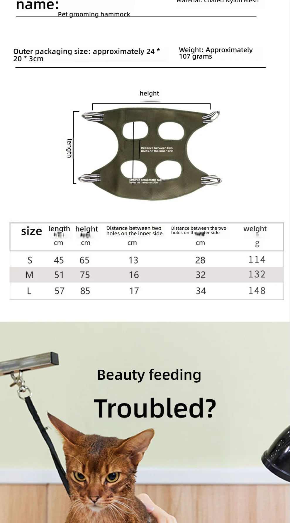Pet Grooming Restraint Bag – Anti-Scratch Nail Cutting & Bath Hammock