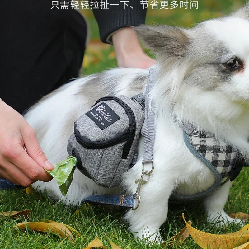 Portable Dog Training Treat Pouch with Poop Bag Dispenser