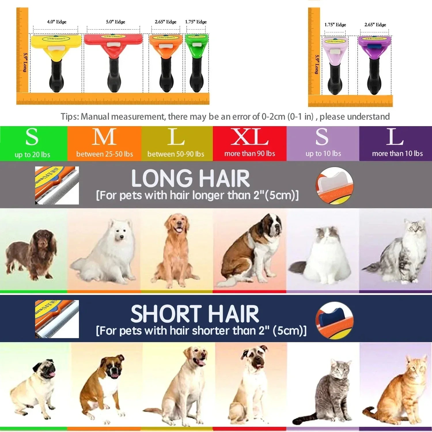 Large Dog Hair Removal & Grooming Comb
