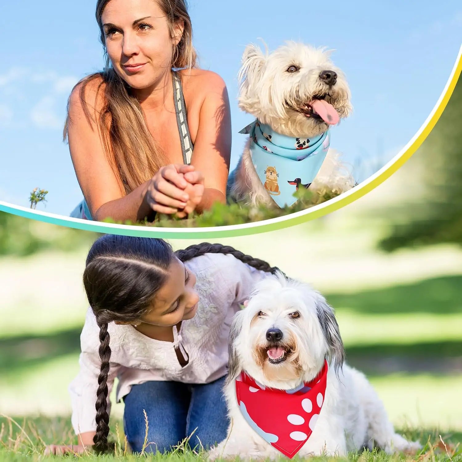 100-Pack Dog Bandanas – Colorful Triangle Bibs for Medium & Large Dogs