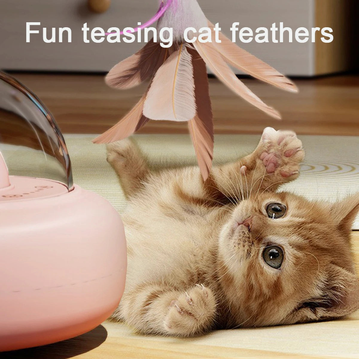 Intelligent Cat Toy Red Dot Laser with RainIntelligent Red Dot Laser Cat Toy with Rainbow Light & USB Chargingow Light Obstacle Avoidance USB Charging Automatic Standby Bionic Cat Teaser