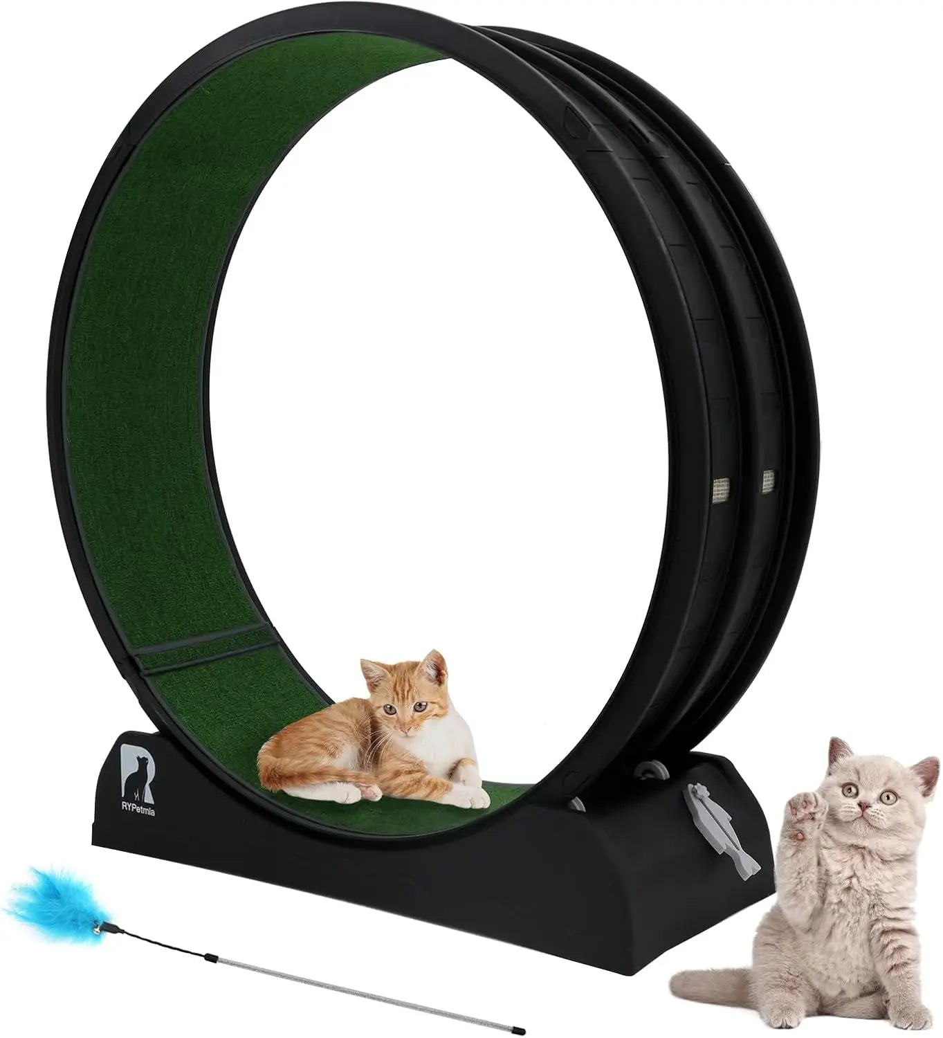 Cat Exercise Running Wheel with Carpeted Track