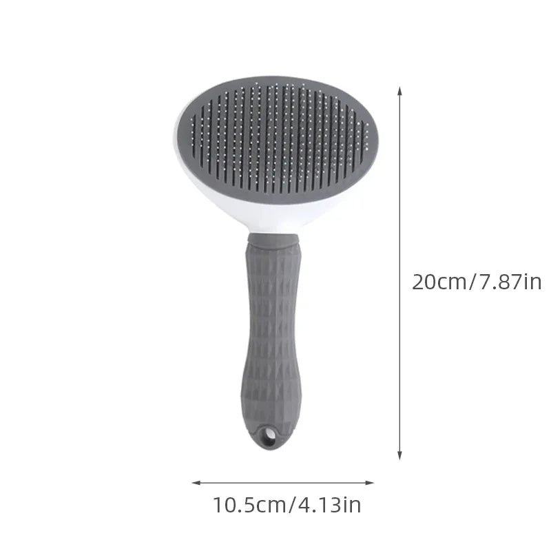 Stainless Steel Pet Hair Removal Brush & Comb – Automatic Grooming Tool