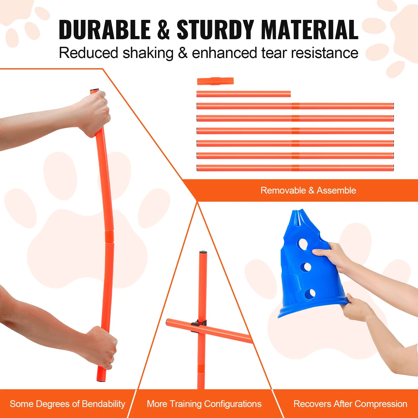 VEVOR Adjustable Dog Agility Hurdle Set