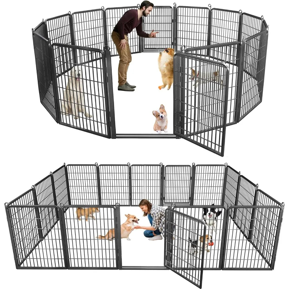 40" Outdoor/Indoor Dog Playpen with Door