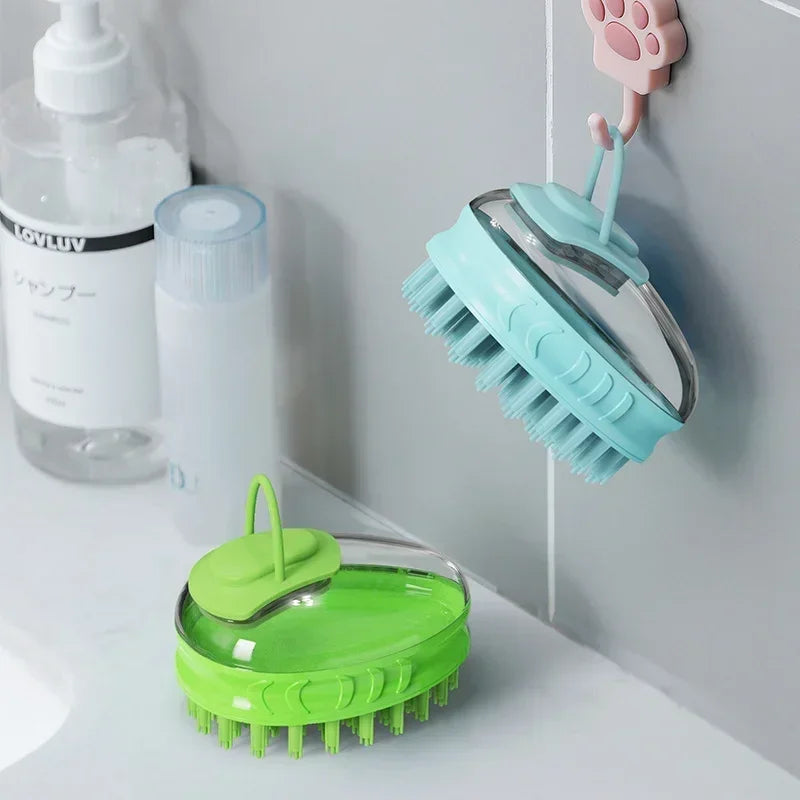 Silicone Dog Bath & Massage Shampoo Brush