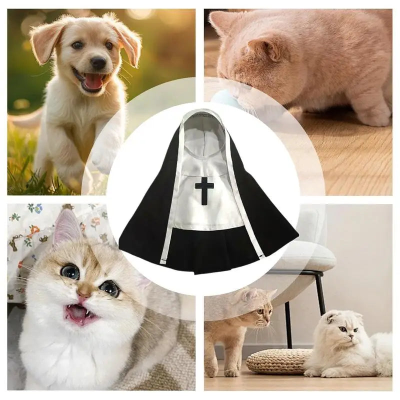 Funny Nun Costume for Small Dogs – Halloween Pet Outfit