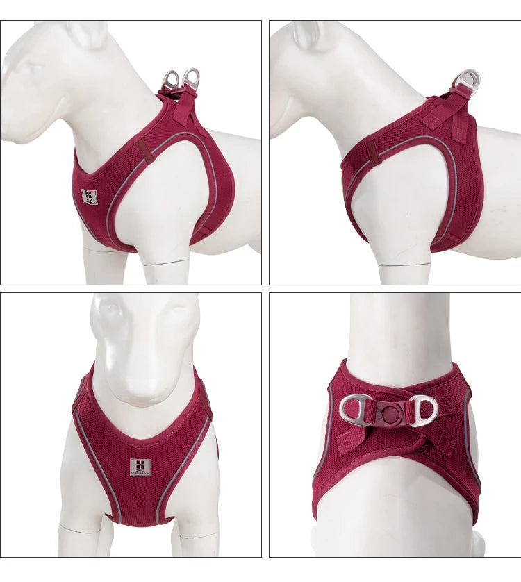 Adjustable Reflective Dog Harness & Leash Set – For Small to Medium Pets