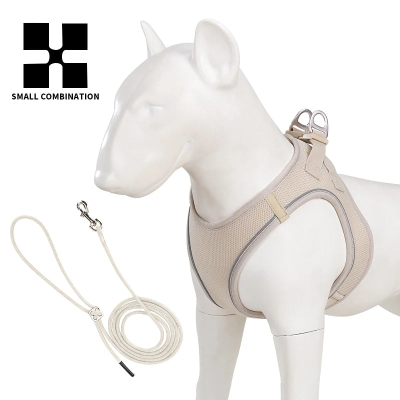 Adjustable Reflective Dog Harness & Leash Set – For Small to Medium Pets