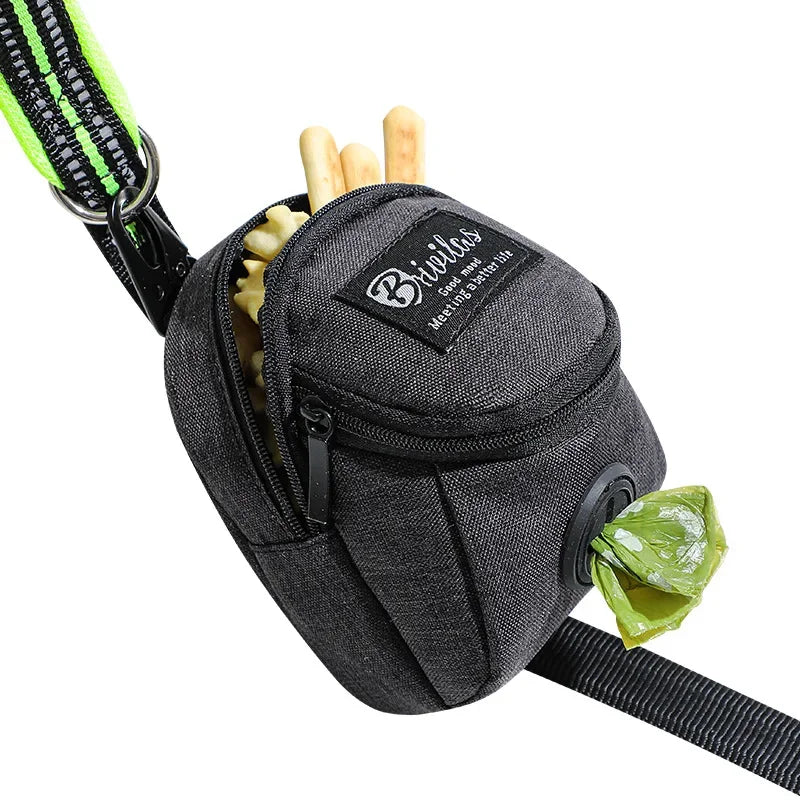 Portable Dog Training Treat Pouch with Poop Bag Dispenser