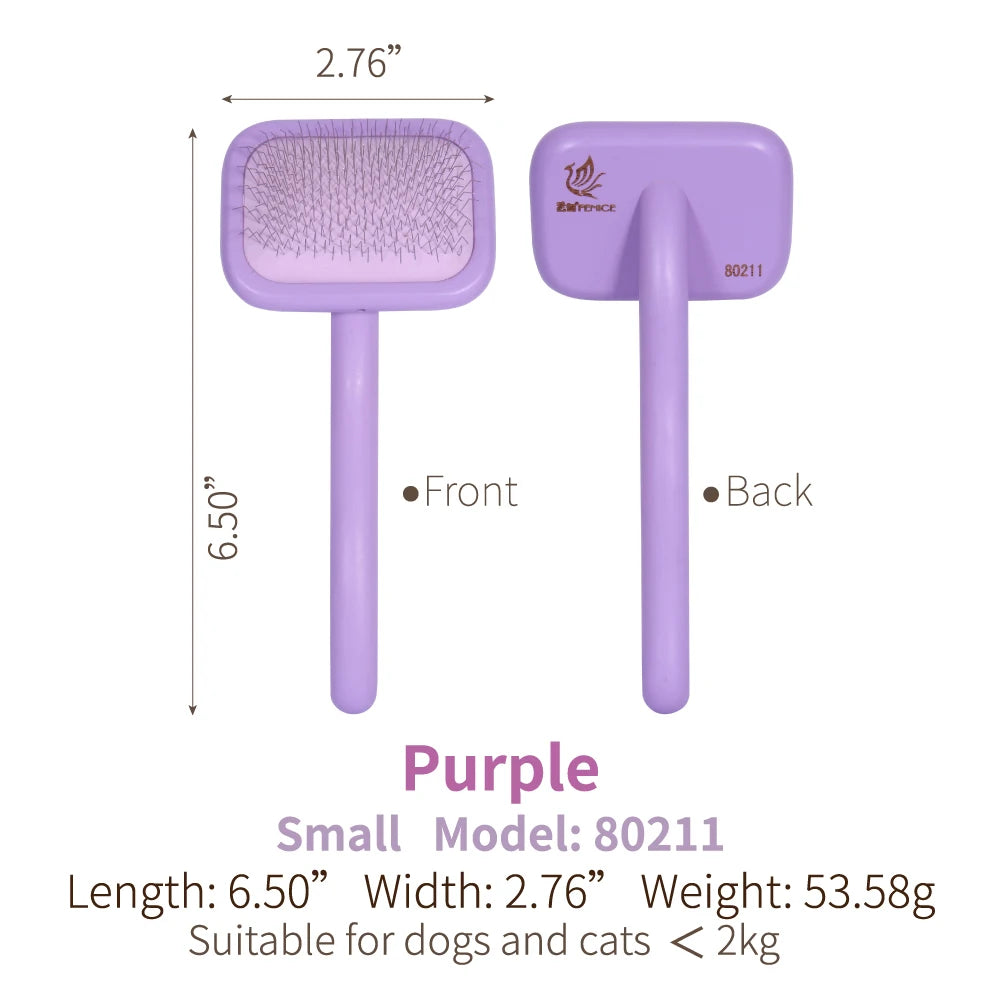 Fenice Wooden Handle Pet Grooming Comb – Needle Brush for Dogs & Cats