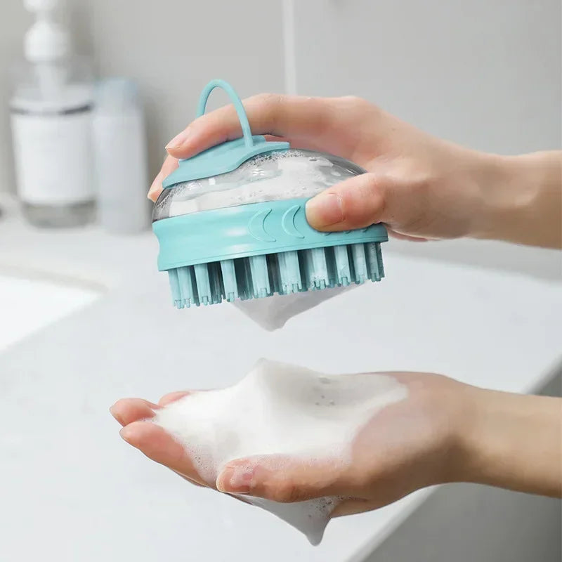 Silicone Dog Bath & Massage Shampoo Brush