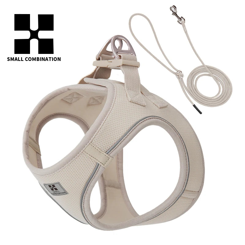 Adjustable Reflective Dog Harness & Leash Set – For Small to Medium Pets
